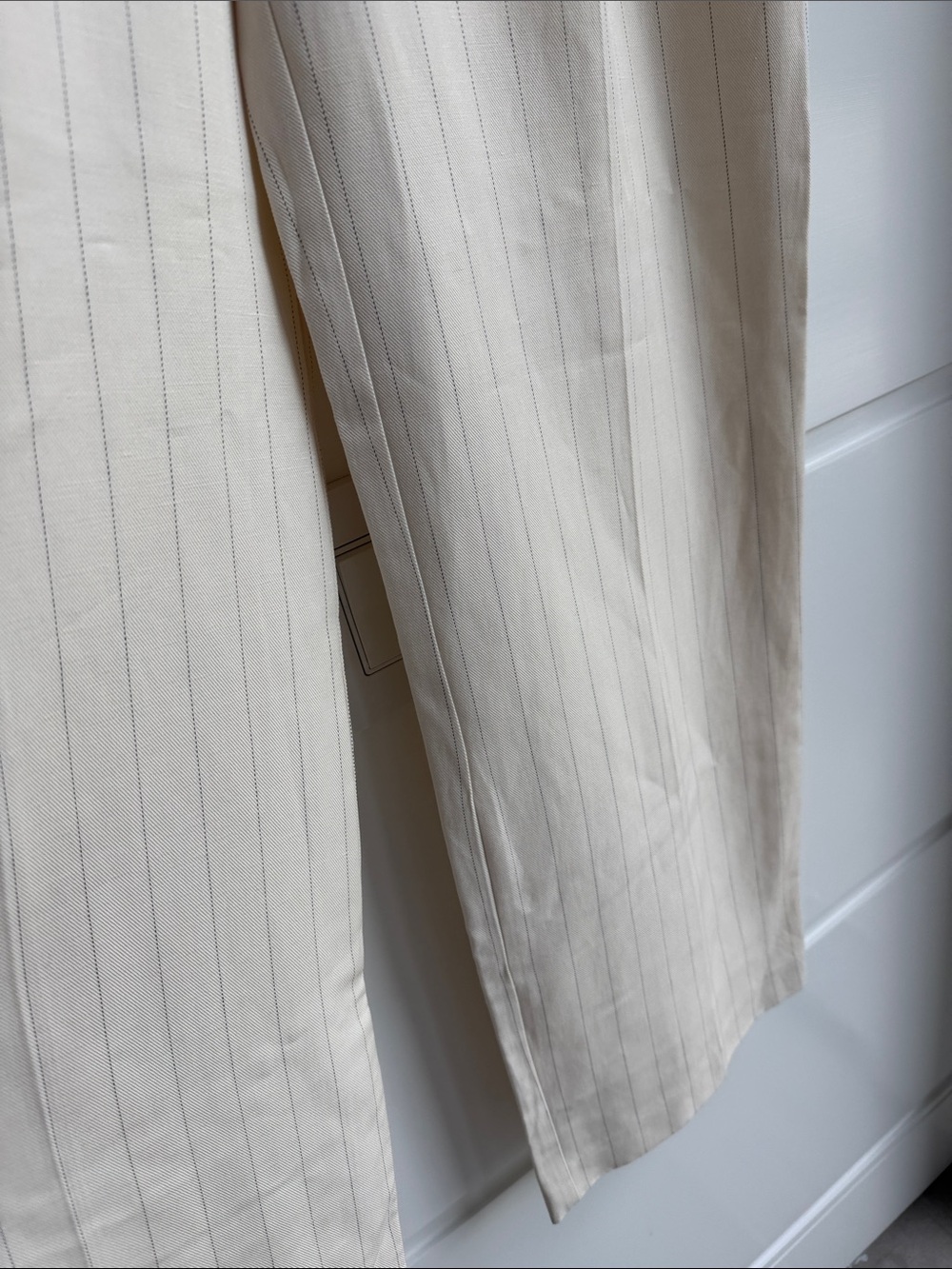 Reiss Cream Wide Leg Trousers - Picture 3 of 10